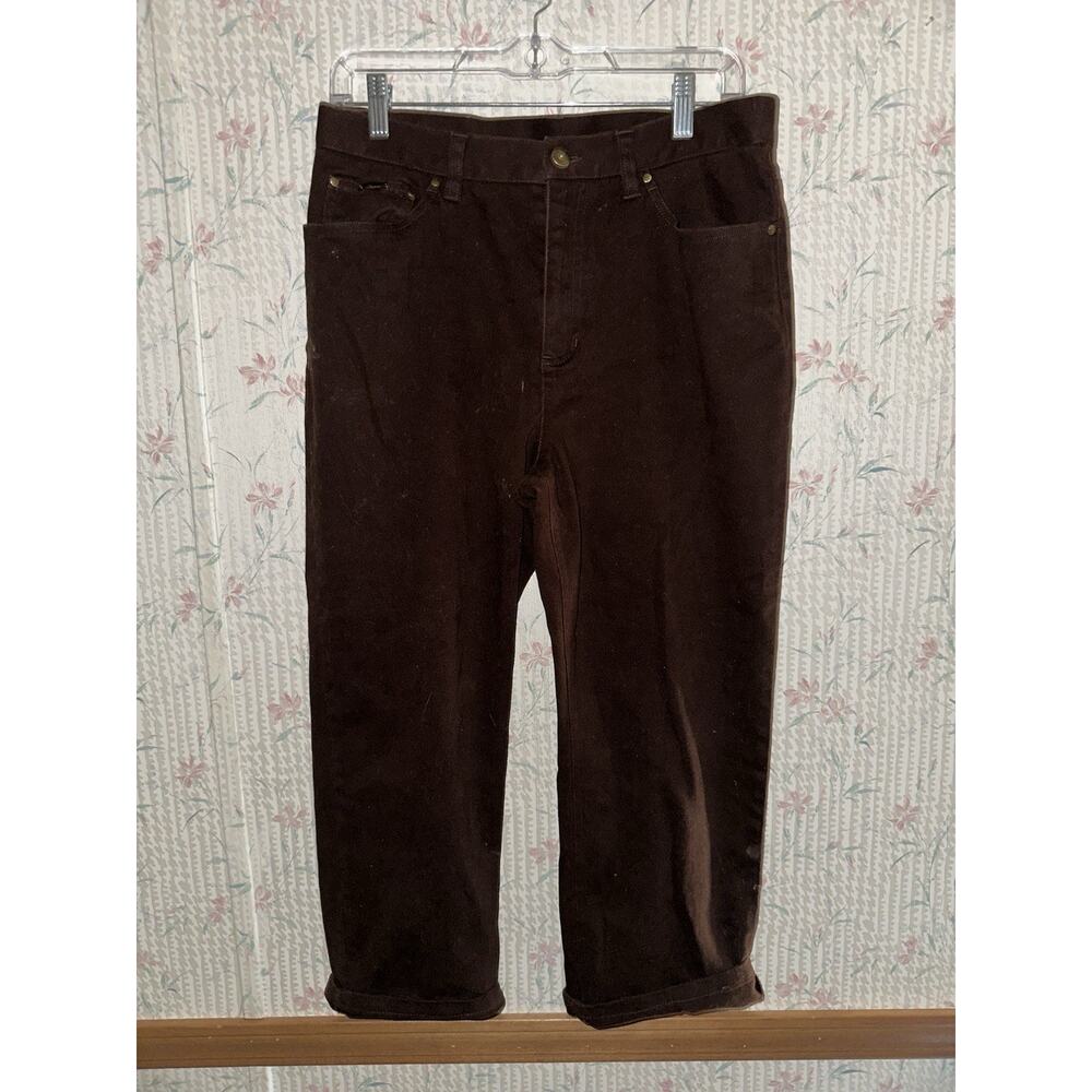Vintage inspired Ralph Lauren Jeans Co LRL Womens 12 Brown Pants Casual Straight